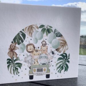 Βιβλίο ευχών για Αγόρι BEA89 Ζωάκια ζούγκλας σε jeep 21,00