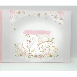 Βιβλίο ευχών για Κορίτσι κύκνοι σε ροζ βιβλίο ευχών BEA100 20X27 21,00