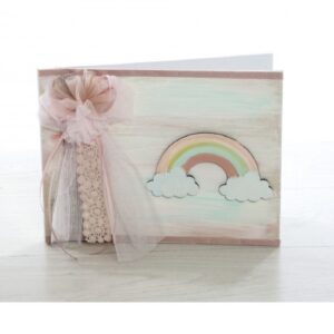 Βιβλίο ευχών για Κορίτσι με ουράνιο τόξο ροζ BE-2276 30Χ21cm 35.00
