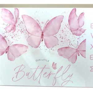 Βιβλίο ευχών για Κορίτσι πεταλούδες ροζ σε ροζ βιβλίο ευχών BEA112 20.5X27.5cm 21,00
