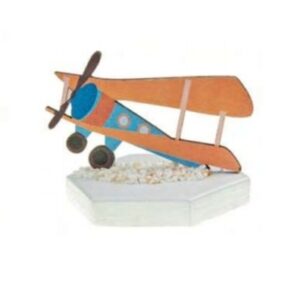 Μπομπονιέρα για Αγόρι Αεροπλανο Ξύλινο στοιχείο κωδ.K201-5085 7cm 2.20