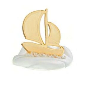 Μπομπονιέρα για Αγόρι Καράβι πλέξιγκλας με συνθετικό βότσαλο κωδ.K194-5100 5cm 2.60