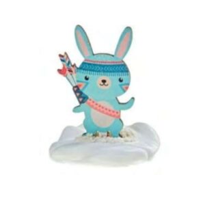 Μπομπονιέρα για Αγόρι Λαγουδάκι Ξύλινο στοιχείο κωδ.K199-5085 7cm 2.20