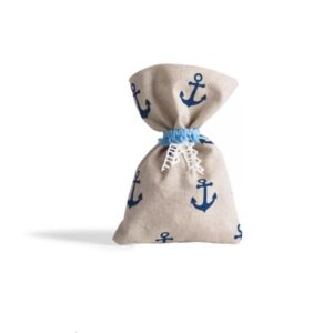 Μπομπονιέρα για Αγόρι Πουγκί με υφασμάτινο άγκυρα 12Χ17cm κωδ.375183