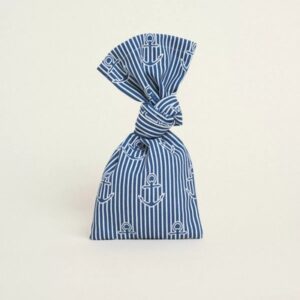 Μπομπονιέρα για Αγόρι μαρκόστενο large 12X38cm Αγκυρα ριγέ μπλέ κωδ.387212 2,5