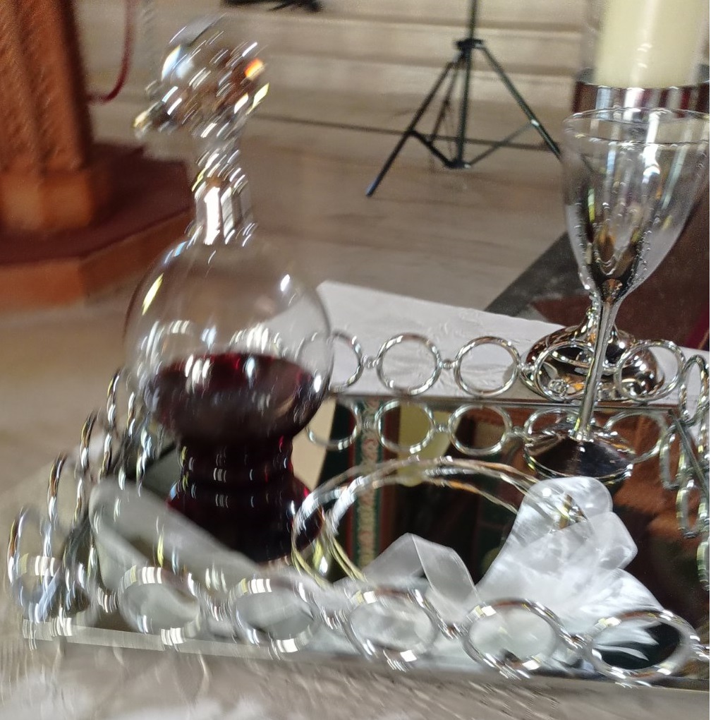 Δίσκος Καράφα Ποτήρι με διακόσμηση